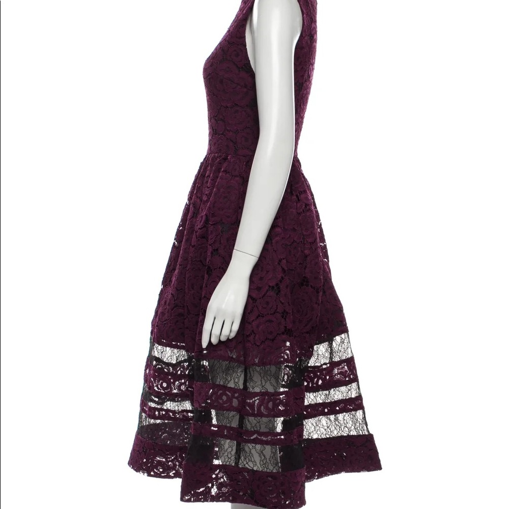 Alice + Olivia Lace Pattern Knee Length Dress